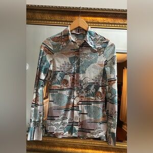 VTG 70’s jeune belles blouse XS